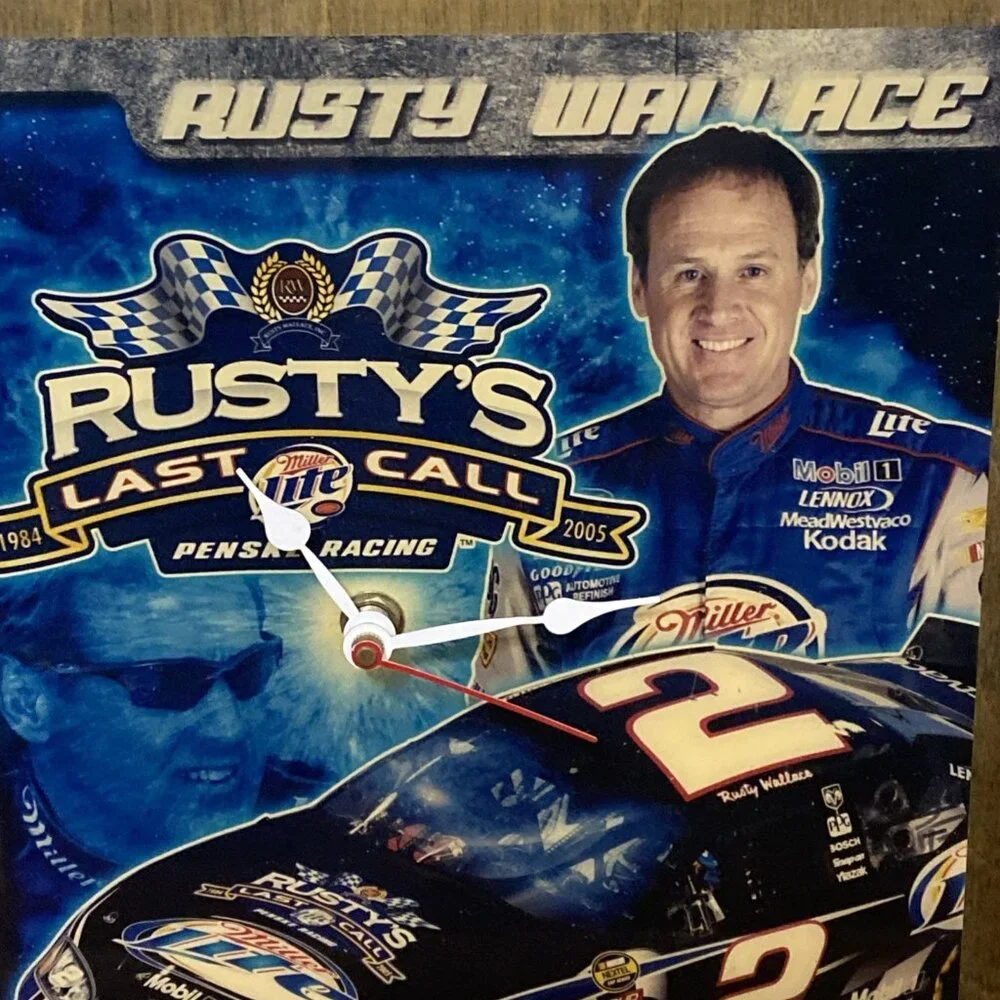 Rusty Wallace Miller Lite NASCAR Wall Clock 2005 Last Call #2 Car Penske Racing